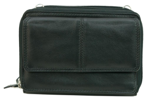 Franco Bonini 15-012 Black - Mega Wallet/Phone Bag
