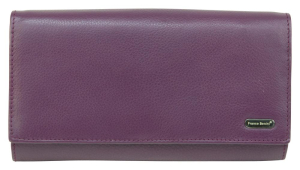 Franco Bonini 4206 RFID Soft Leather Flap Wallet with 16 Card Slots – Purple