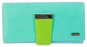 Franco Bonini 4207 RFID Soft Leather Flap Wallet with 20 Card Slots – Pastel Multi