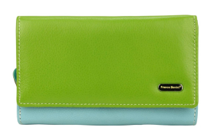 Franco Bonini 2902 Soft Leather RFID Wallet with 19 Card Slots – Pastel Multi