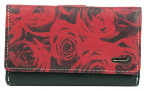 Franco Bonini 2902 Soft Leather RFID Wallet with 19 Card Slots – Rose Print