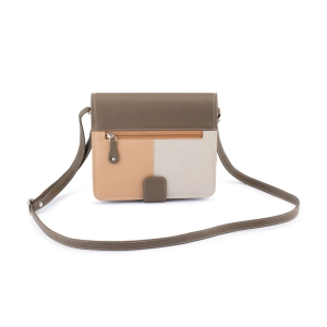 Franco Bonini 1321 RFID Soft Leather Organiser Shoulder Bag – Bone Multi