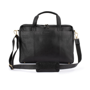 Franco Bonini 15-0024BFK Rugged Leather Laptop Satchel – Black