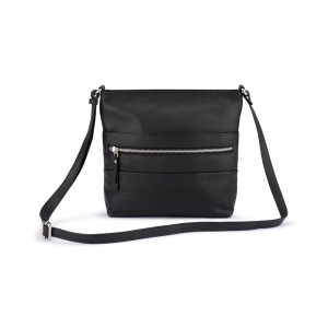 Franco Bonini 21-0022 Soft Leather Shoulder/Crossbody Bag – Black