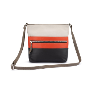Franco Bonini 21-0022 Soft Leather Shoulder/Crossbody Bag – Orange Multi