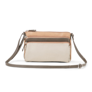 Franco Bonini 12-221 Soft Leather Crossbody Sling Bag – Bone Multi