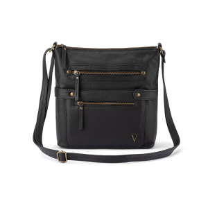 Front Zip Shoulder Bag VCB-004Black