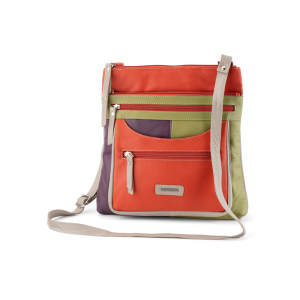 Franco Bonini 21-0023 Soft Leather Shoulder/Crossbody Bag – Orange Multi