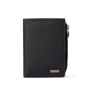 Half Zip Coin Card Wallet - 24-06 Black