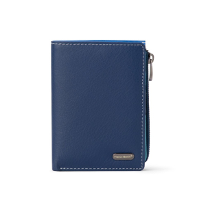 Half Zip Coin Card Wallet - 24-06 Blue Multi