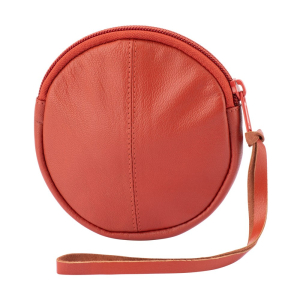 25-002Orange - Round Coin Pouch