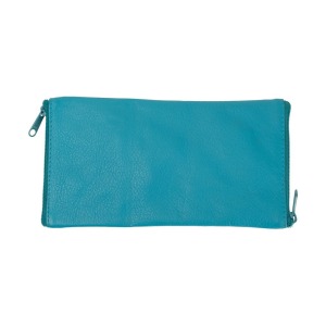 Franco Bonini 2020 Soft Leather Double Glasses Case with Rear Zip – Aqua