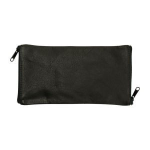 Franco Bonini 2020 Soft Leather Double Glasses Case with Rear Zip – Black