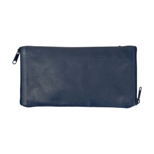 Franco Bonini 2020 Soft Leather Double Glasses Case with Rear Zip – Blue