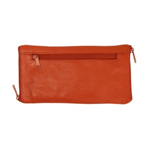 Franco Bonini 2020 Soft Leather Double Glasses Case with Rear Zip – Orange